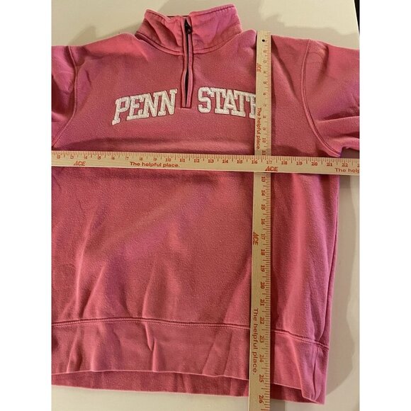 Vintage Y2K Penn State Nittany Lions pink 1/4 zip sweatshirt preppy logo M - Picture 6 of 8